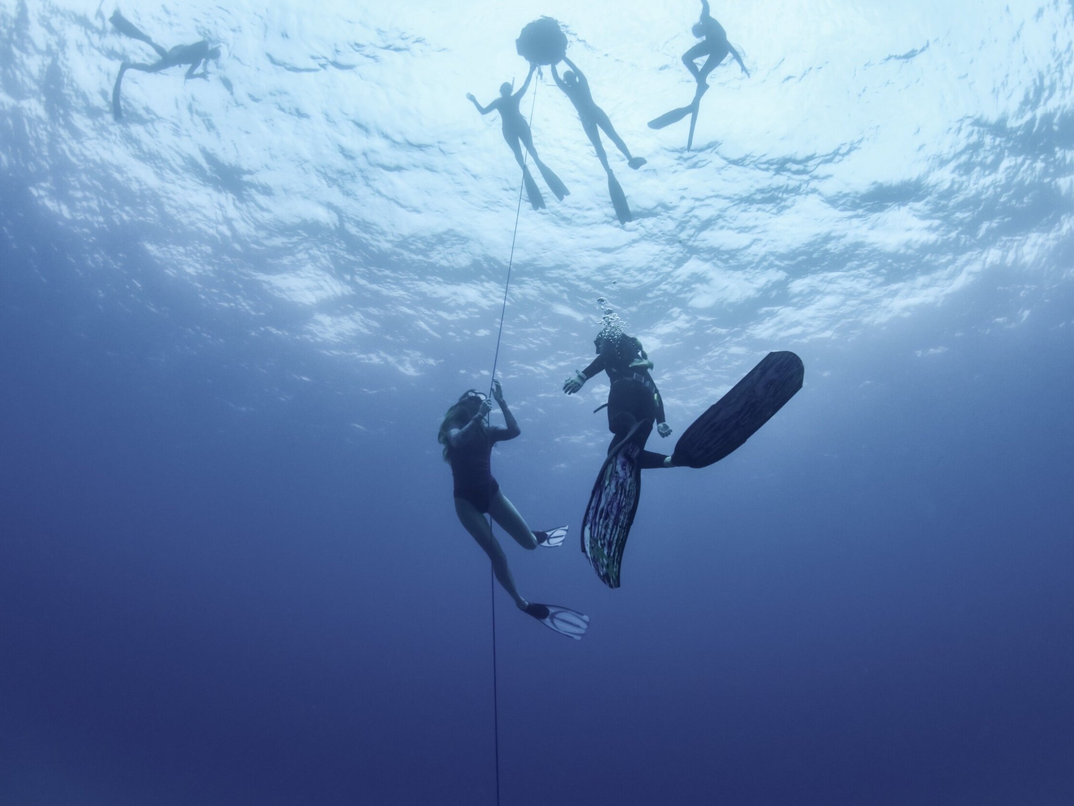 a man standing on a snow board high in the sky