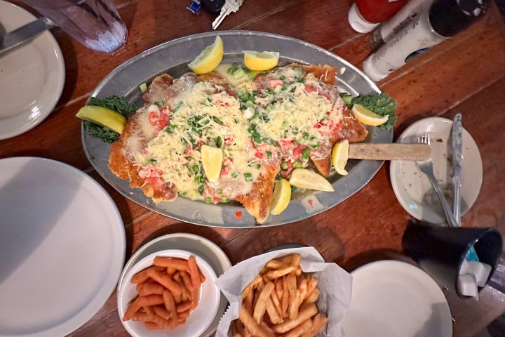 a plate of food on a table