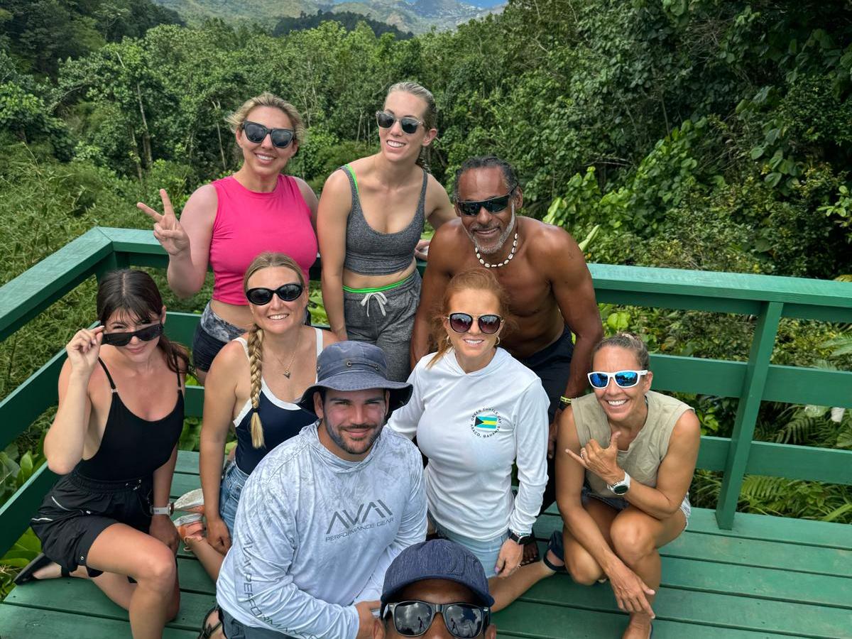 James Haskins et al. posing for a picture