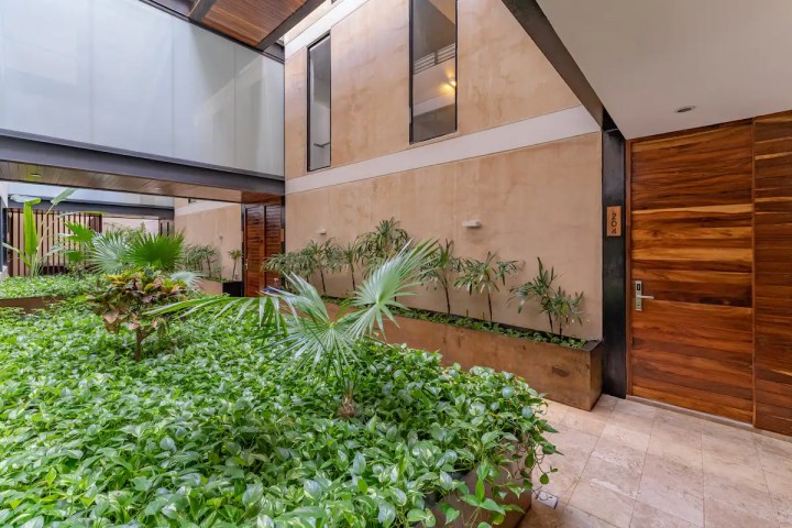 a close up of a brick building