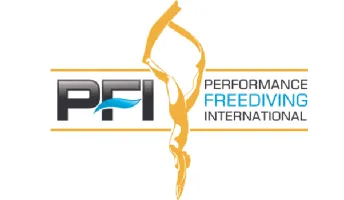 Logo with 'PFI' and a diver silhouette for Performance Freediving International.